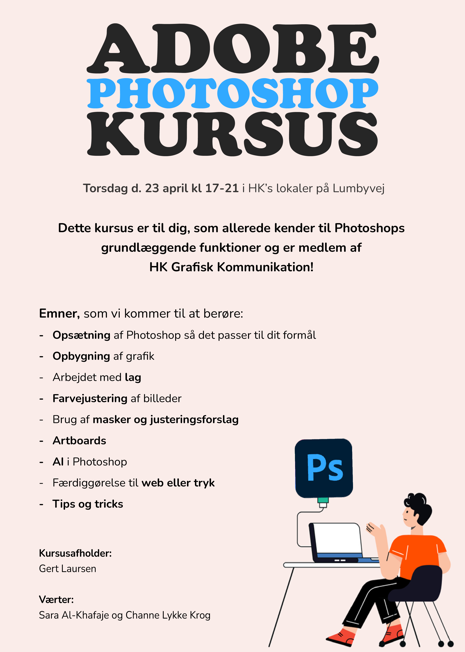 CTA-plakat for Photoshop kursus